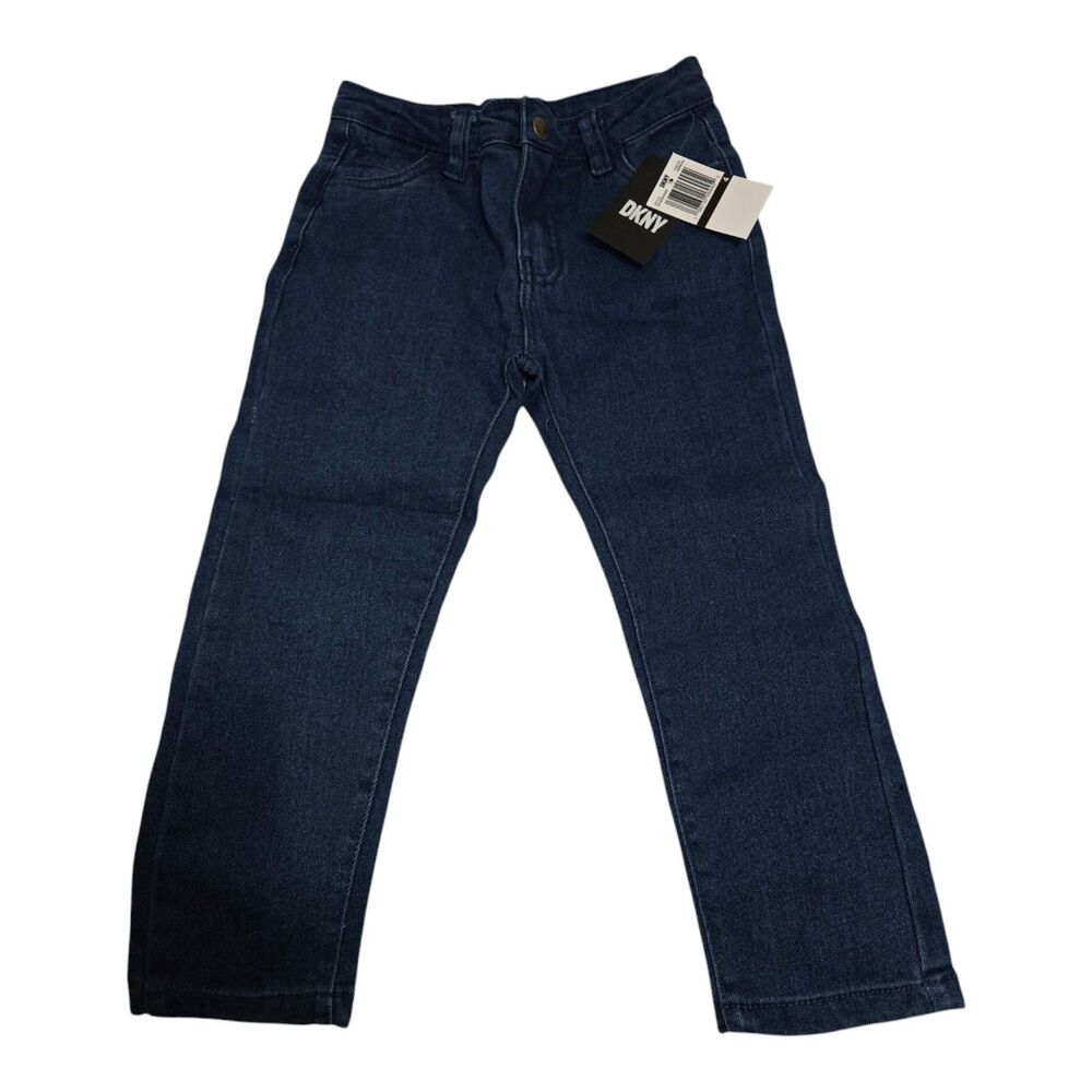 DKNY Straight Leg Jeans Girls Size 4 Medium Wash NEW